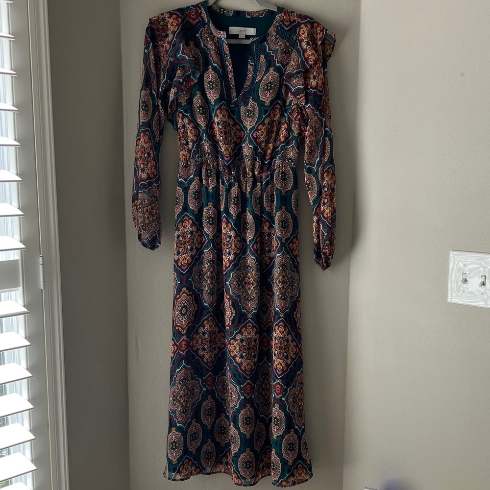 LOFT Boho Maxi Dress – Size XS